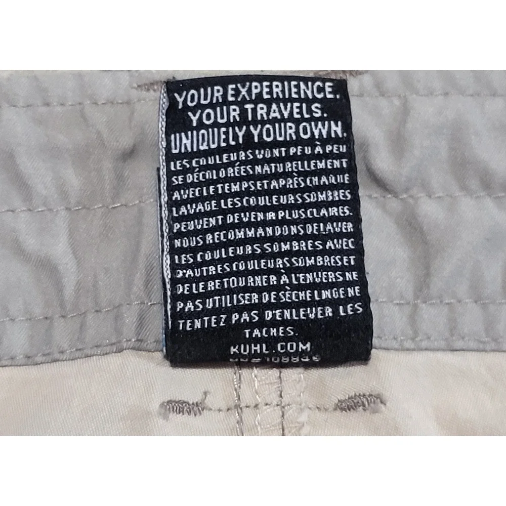 Mens Kuhl Rydr Pants 36x30 Tan Khaki Outdoor Hiking Work Utility Great Condition